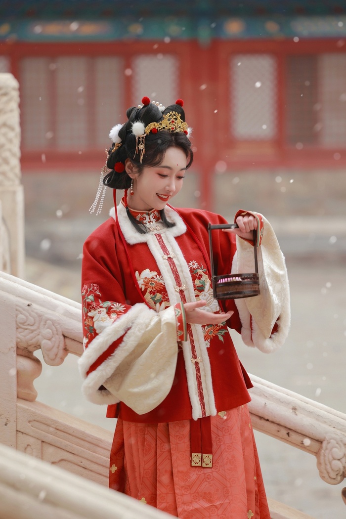 Amid the falling snow , , 