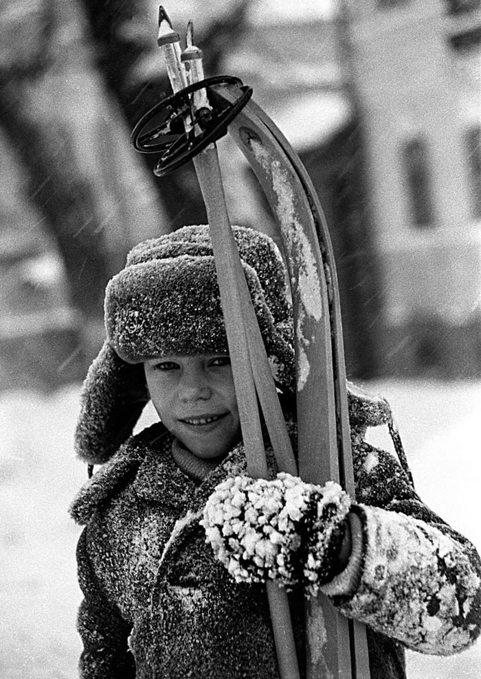 Юный лыжник