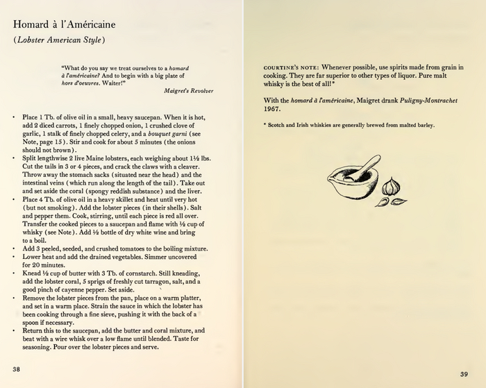 Разворот с рецептом лобстера по-американски