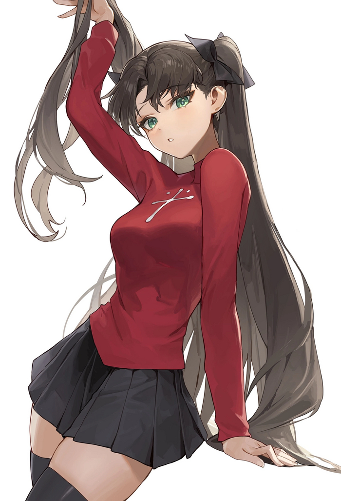   |  Fate , , Anime Art, Tohsaka Rin, Fate, Twitter (), 