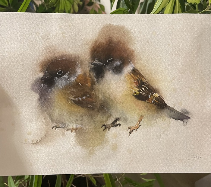 Акварель, бумага. 19,5х27см.