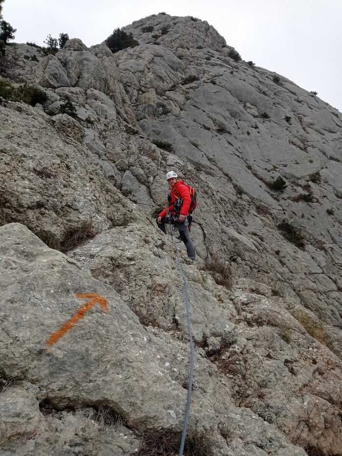 Движение по стрелке от станции R2 на шлямбурах