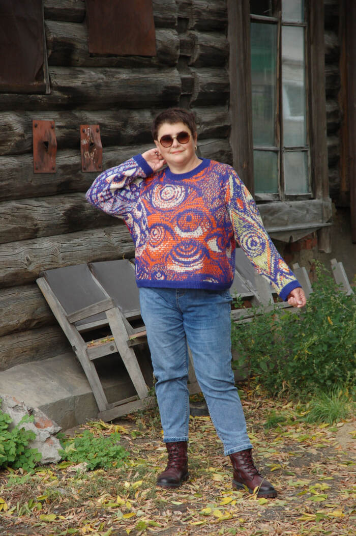 Свобода облегания джемпера +15см.