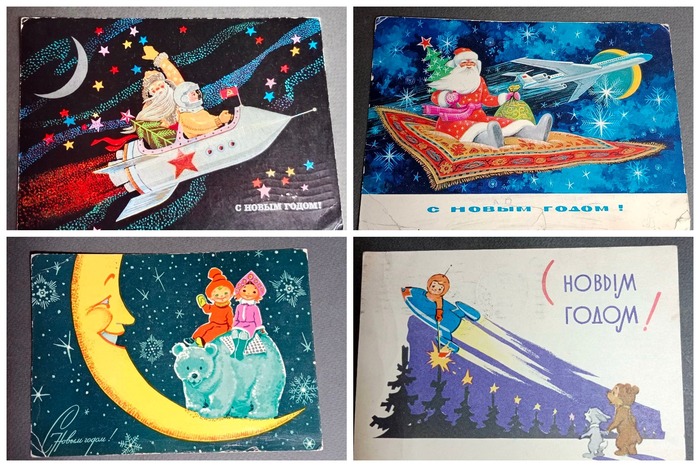 Верхний ряд- открытки К.Рудова, Б.Пармеева. Нижний ряд - открытки В.И. Зарубина