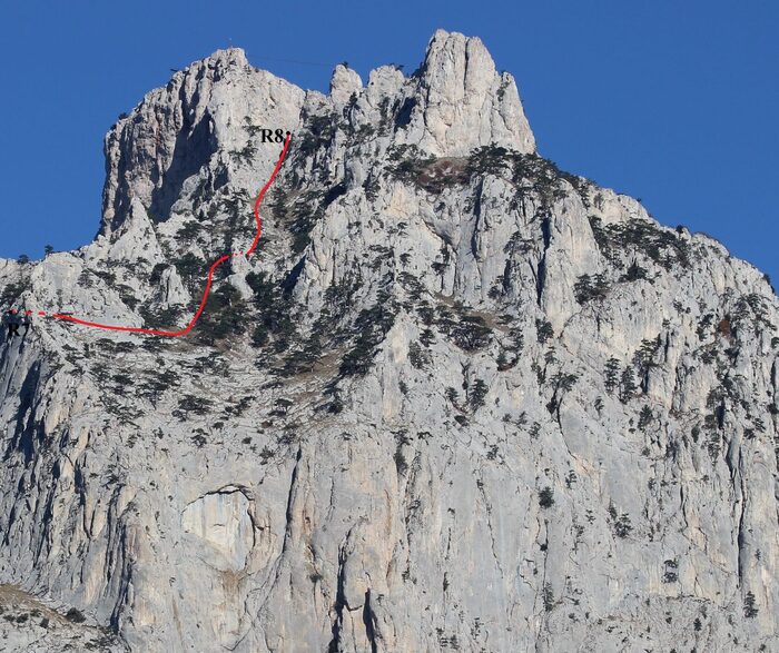 Маршрут от R7 к R8 по кулуарам Ай-Петри