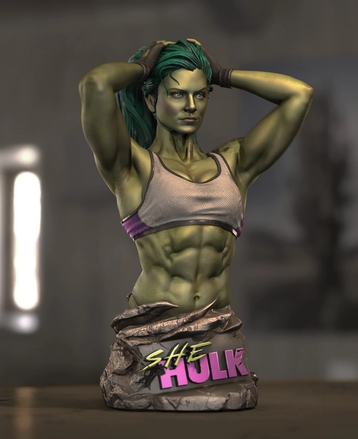 #She_Hulk #Bust #Marvel ,  , 3D , 3D , , -, Marvel,  ()