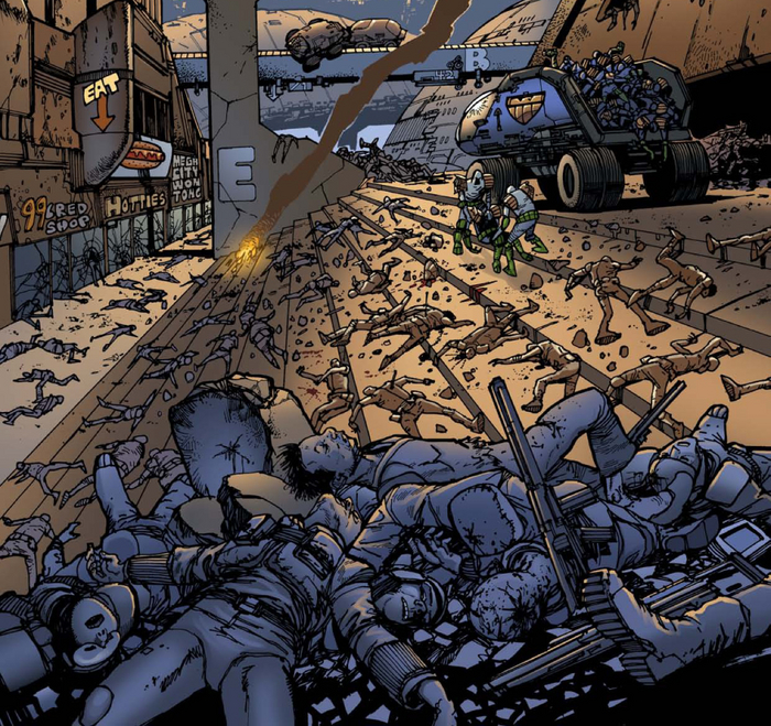 Мега-сити Один после катастрофы.