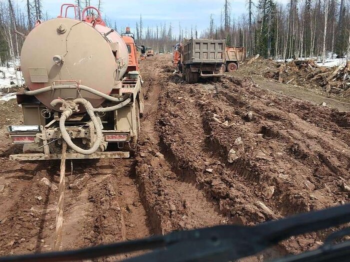 Пример зимника весной