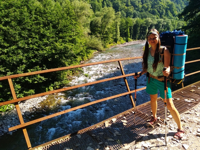 С рюкзаком у меня фото только с последнего дня
