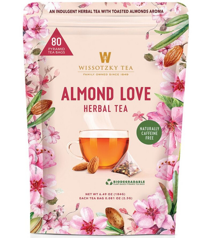 Almond Love, новейший травяной чай Wissotzky для Японии. Фото предоставлено Виссоцки