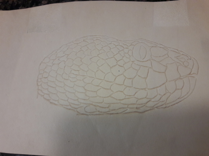 Пряжка конечно тоде должна была состоять из кожи и чешуи)