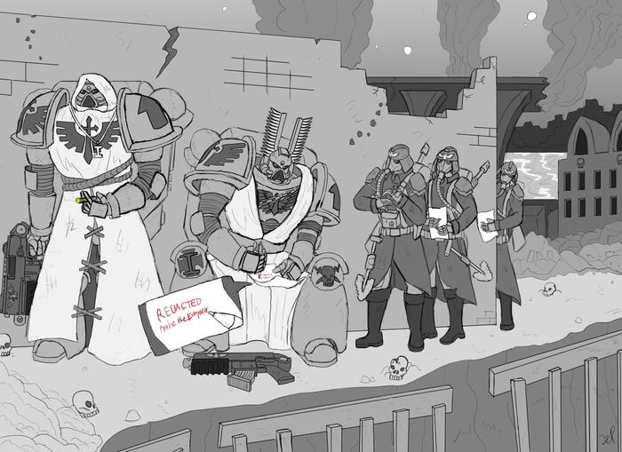 Криговцы встречают Темных Ангелов на Враксе