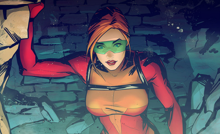 Отрывок обложки комикса "Красная Фурия. Том 1: В поисках Грааля. Часть 1"