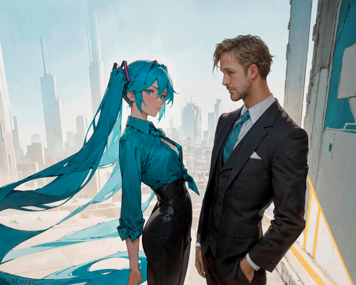 ,  !     ... Hatsune Miku, Vocaloid,  , Drive, , , , A real Hero,  , Anime Art,  , Stable Diffusion, , , , , , , 