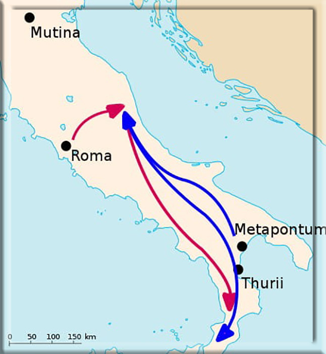 Красс не даёт Спартаку идти на север и загоняет его в угол на юге