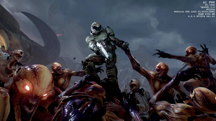 Чего стоит концовка титров, отсылающая нас к обложке классического DooM