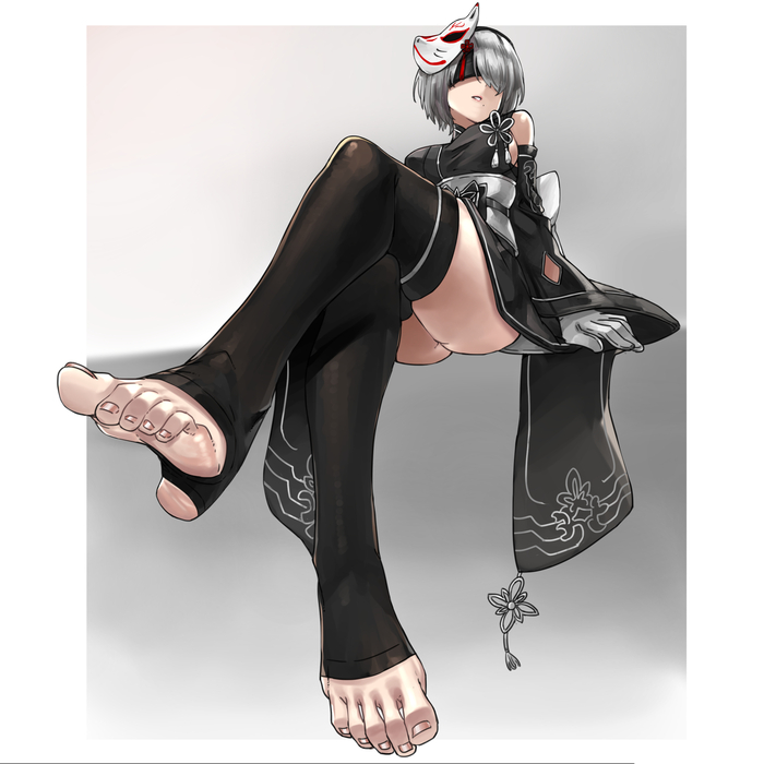   , Anime Art, , Nier Automata, Yorha unit no 2 type B, Goddess of victory: nikke, 