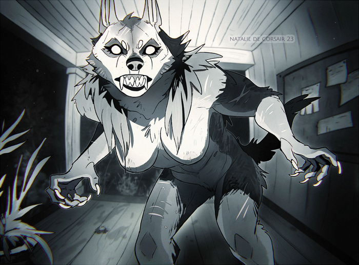 Your doorbell camera detected a werewolf , , Nataliedecorsair