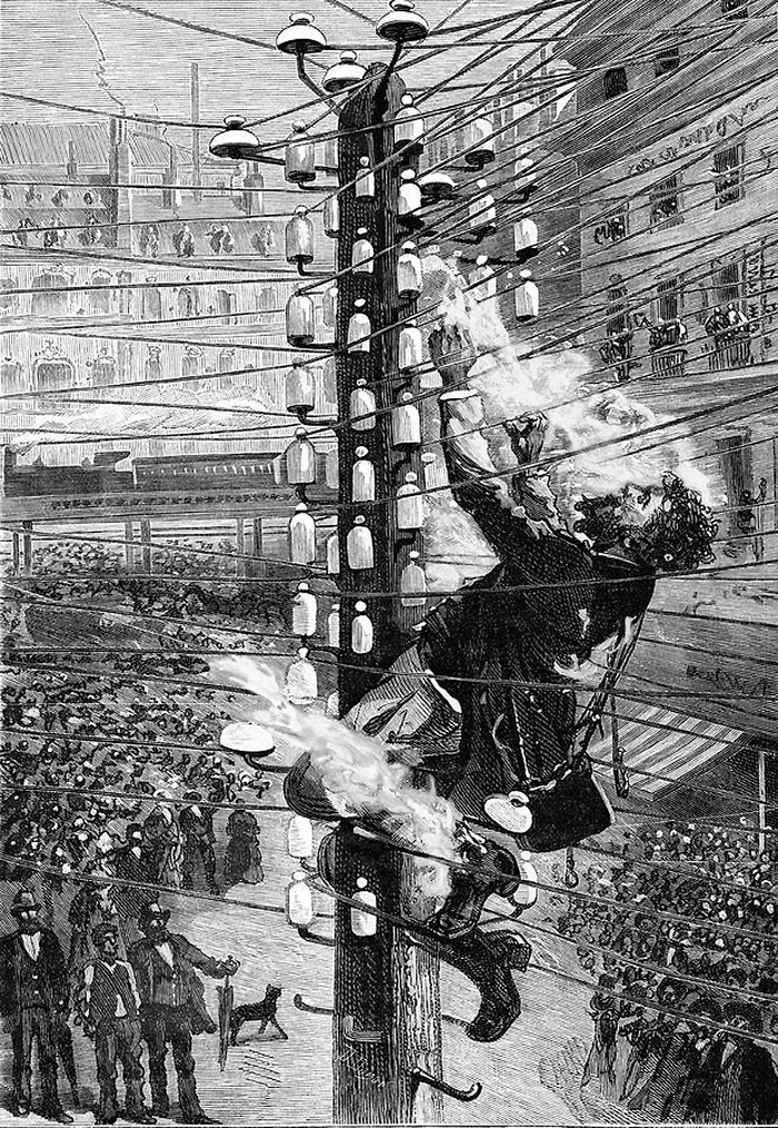 Гибель электрика Джона Фикса от переменного тока