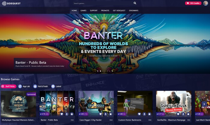 ������� �������� SideQuest