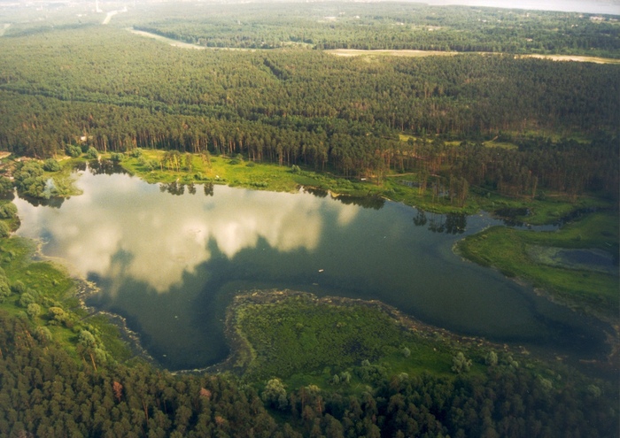 Лесопарк и озеро "Лебяжье", приблизительно 1979 год.