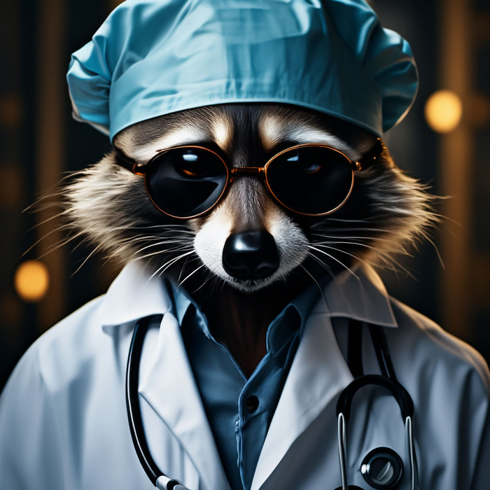 По традиции енот. На этот раз сшедеврумленный