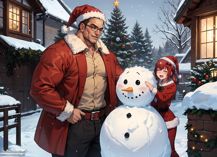 Merry Christmas, son , , Anime Art, , Metal Gear Rising, Gabriel DropOut, Satanichia Kurumizava, ,  ,  , Twitter ()