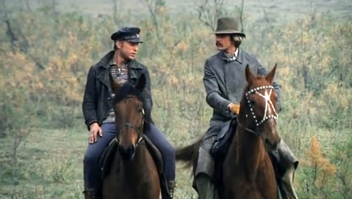 Юрий Богатырев и Никита Михалков в фильме «Свой среди чужих, чужой среди своих», 1974 год