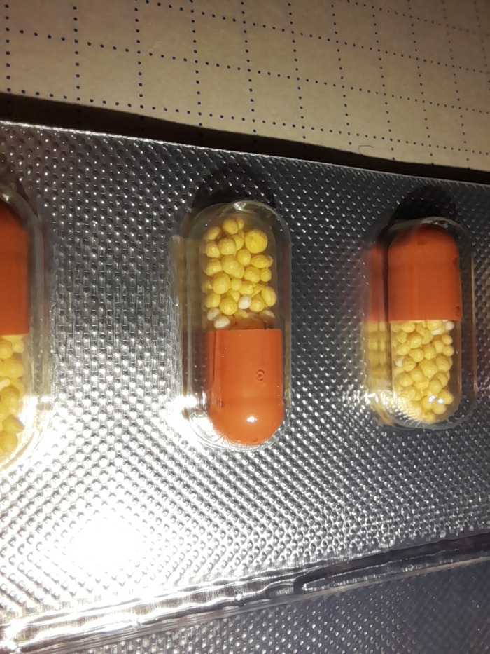 Красивые капсулы с грануламм