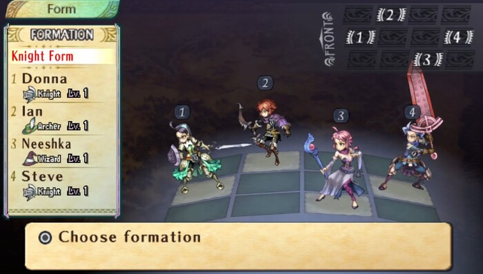 Выбор формации