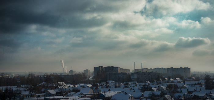 Вид на жилые и производственные районы