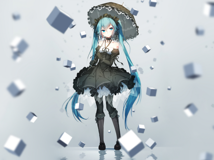 Hatsune Miku 002 , Anime Art, Hatsune Miku, Qys3, , Vocaloid