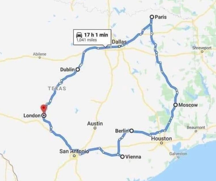 Маршрут путешествия по Европе для жителей Техаса