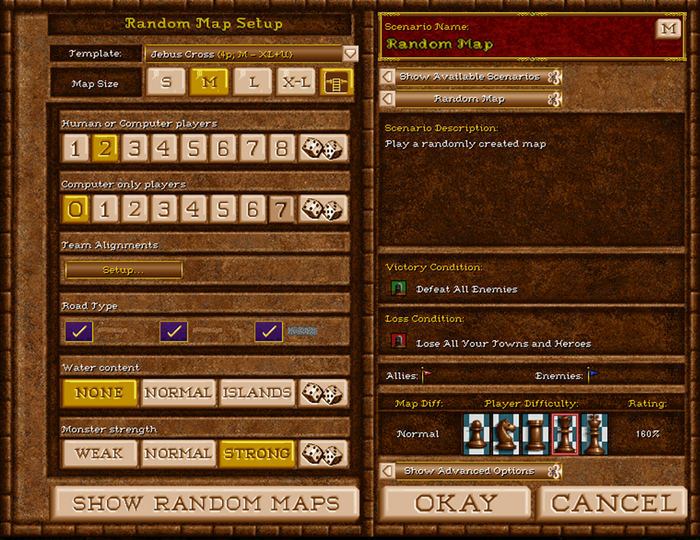 Генерация случайной карты на базе шаблона Jebus Cross