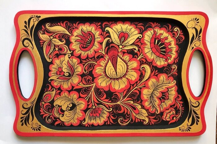 Киноварь до сих пор местами используют, например, в традиционной хохломской живописи