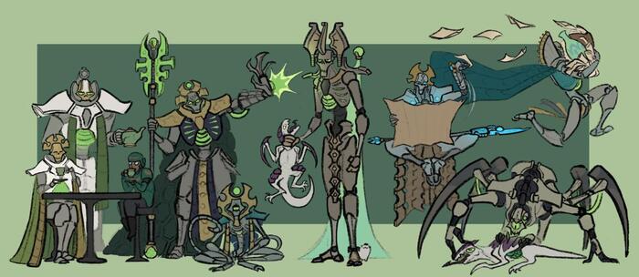 The Necron Model squad by Angoryt