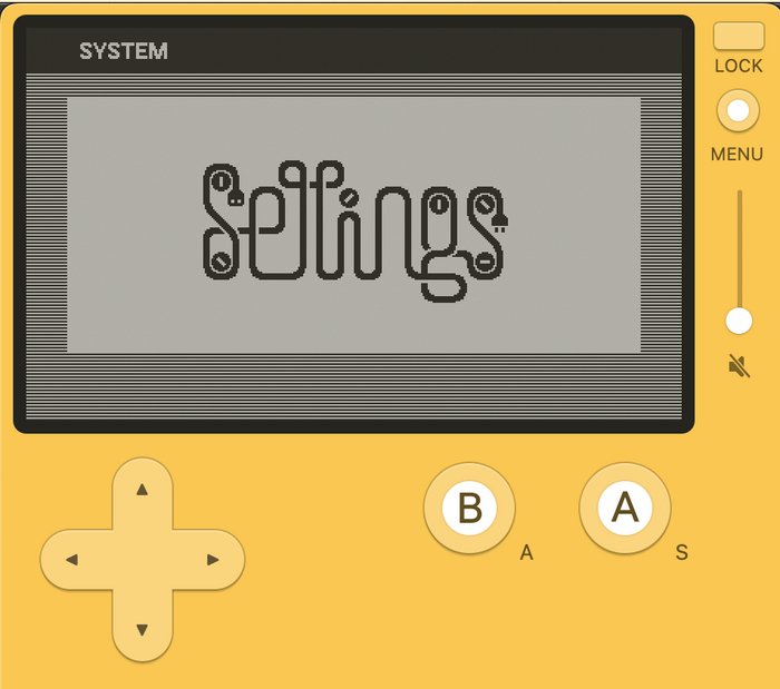Пример меню с выбранным пунктом "Настройки". Как видишь, белый не совсем белый