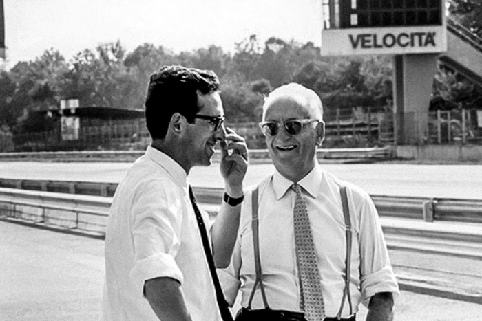 Славу создания 250 GTO делят Джотто Бицзаррини и Мауро Форгиери (на фото он с Энцо Феррари)