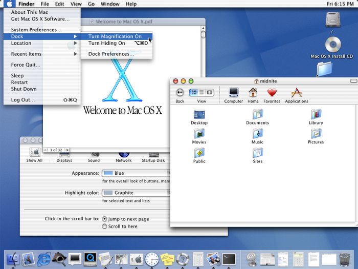 macOS 10.0. 2001
