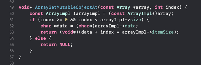 Исходный код функции ArrayGetMutableObjectAt