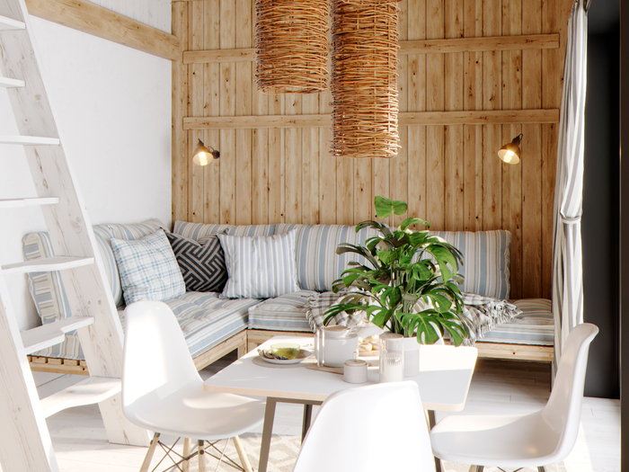 Вид на 2 тахты, которые можно составить и в двуспальную кровать