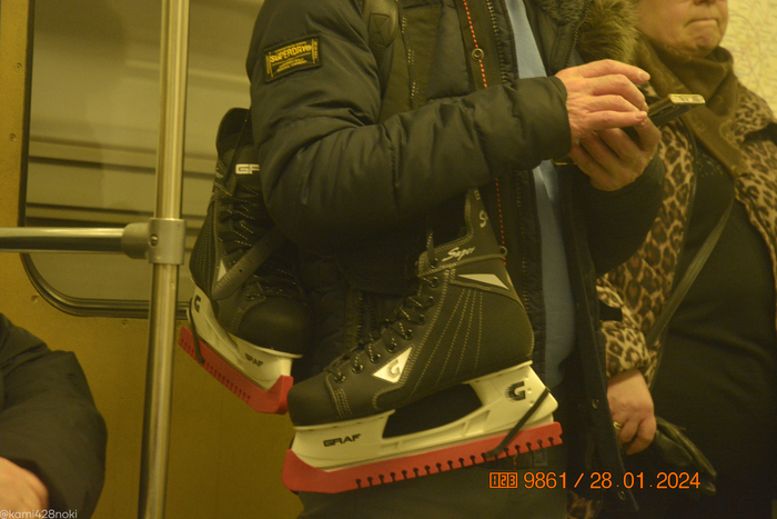 О, коньки! Интересно, откуда он едет...