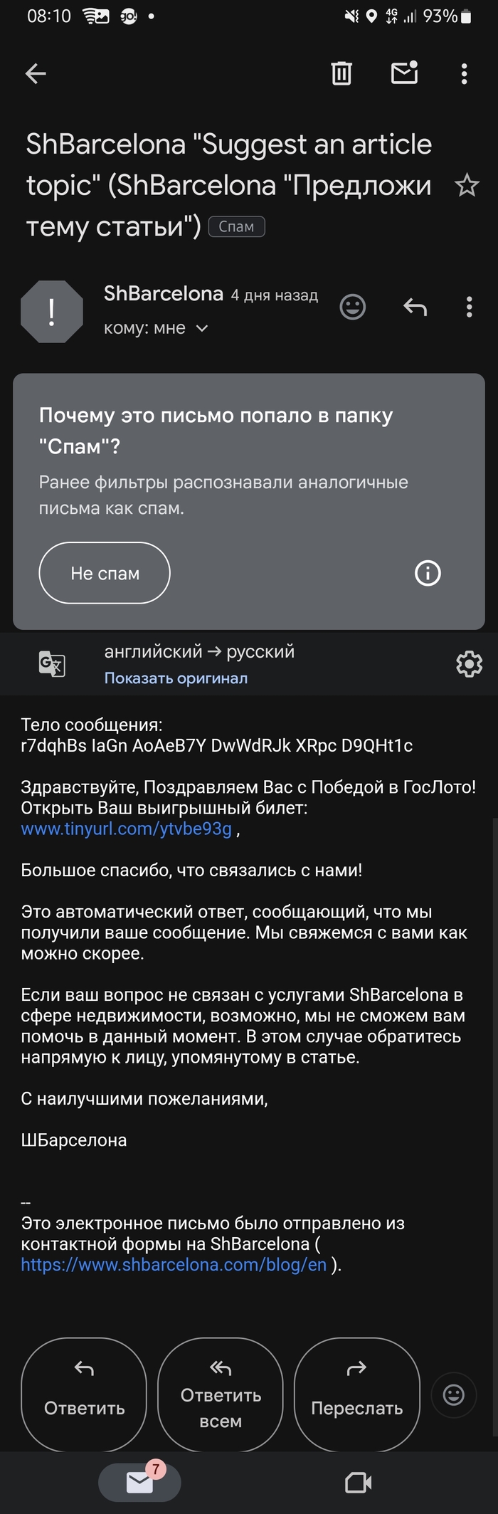 Ответ на пост «Фальшивое письмо от Госуслуг» | Пикабу