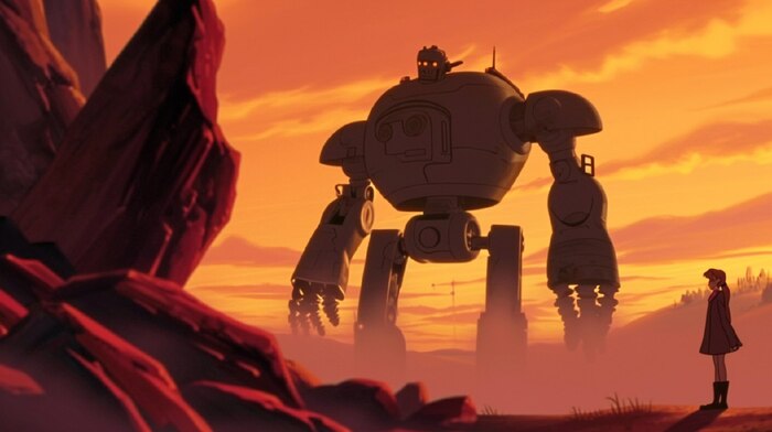 scene from The Iron Giant, Elsa --ar 16:9 --style raw --v 6