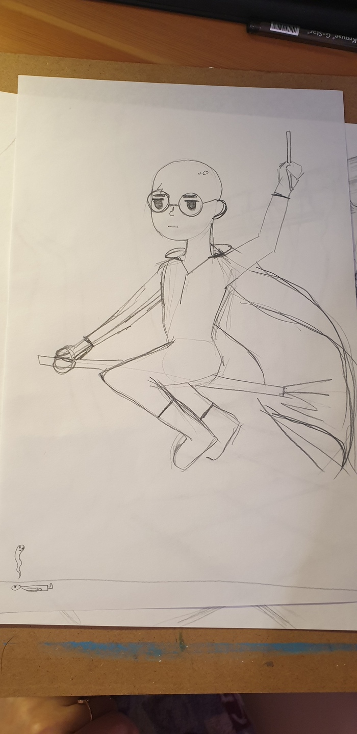 Когда твой друг художник Аниме, Гарри Поттер, Художник, Рисунок, Юмор, Лысые, Onepunchman, Длиннопост