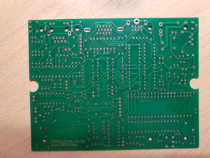 Обратная сторона чистой платы