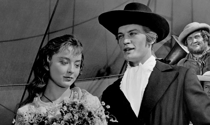 Анастасия Вертинская и Василий Лановой в фильме «Алые паруса», 1961 года
