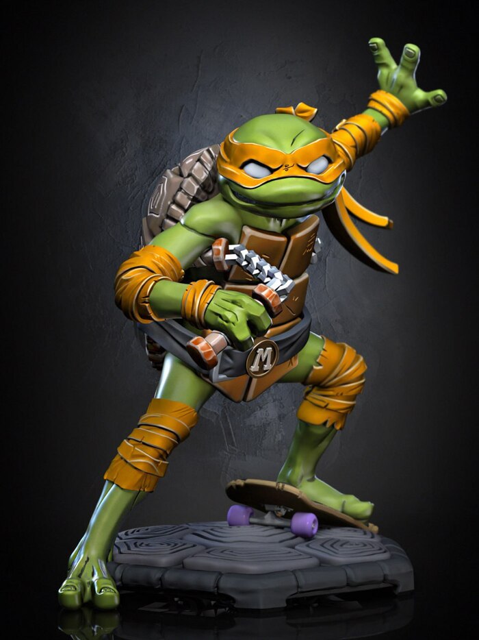 #Michelangelo #Mikey #Mutant #Ninja_Turtles  , 3D , 3D , ,  (),  , -