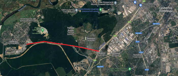 Сама дорога. Google Maps