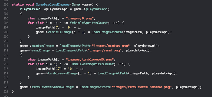Исходный код функции GamePreloadImages
